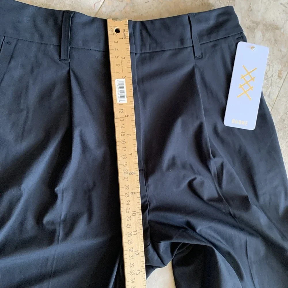 Rhone Womens Commuter Pleated Trouser Pants 6 Black UPF 50+ Anti Odor Work Golf